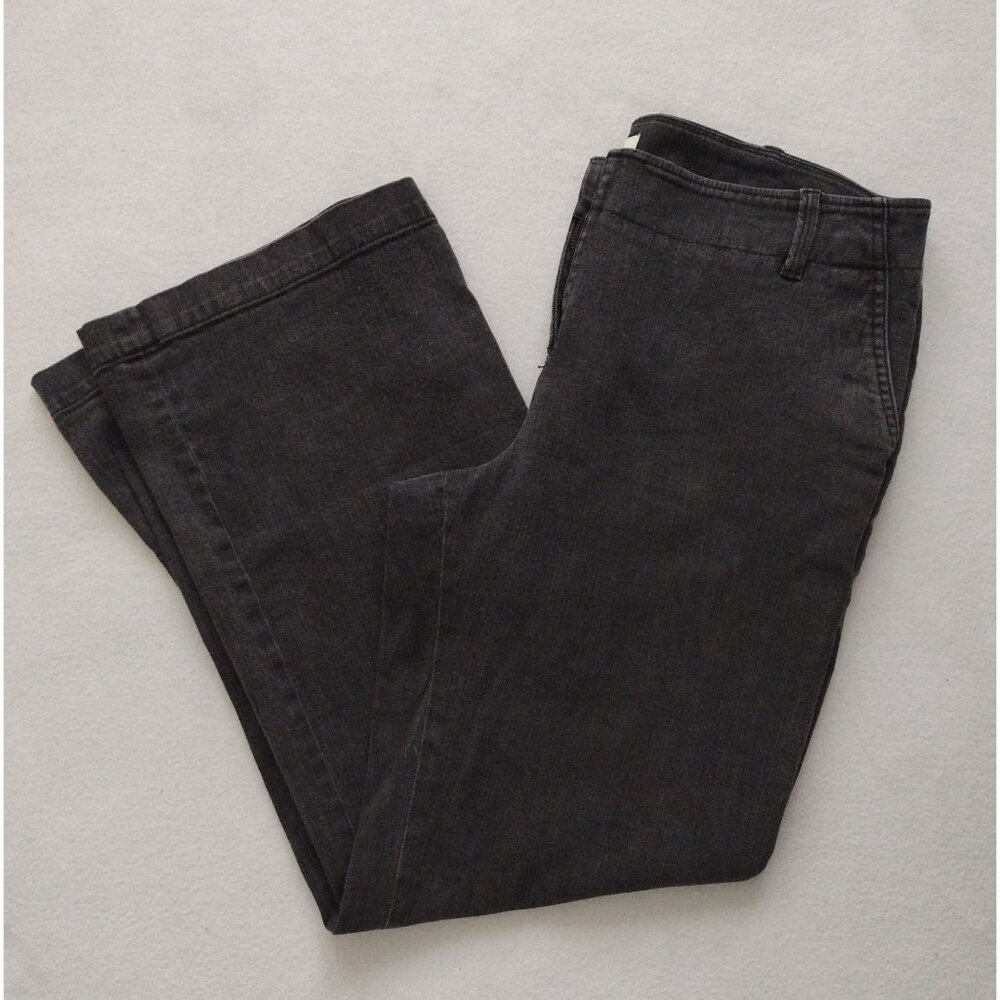 Talbots Signature Black Denim Pants 14 Stretch Cotton Bootcut Jeans - Picture 1 of 12